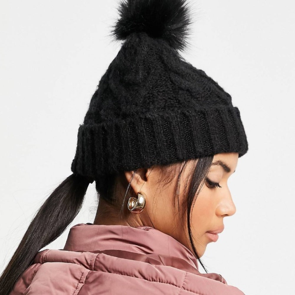 River Island Cable Knit Beanie